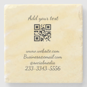 eenvoudige aangepaste QR-code jouw naam toevoegen  Stenen Onderzetter