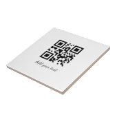 eenvoudige aangepaste QR-code jouw naam toevoegen  Tegeltje (Zijkant)