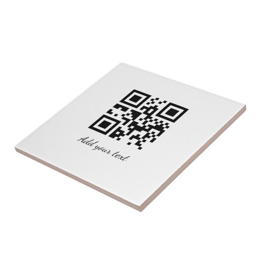 eenvoudige aangepaste QR-code jouw naam toevoegen Tegeltje (Zijkant)