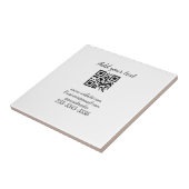eenvoudige aangepaste QR-code jouw naam toevoegen  Tegeltje (Zijkant)