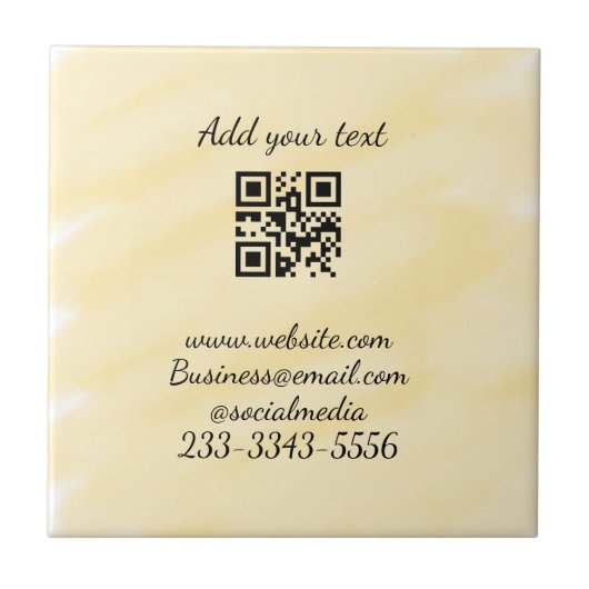 eenvoudige aangepaste QR-code jouw naam toevoegen  Tegeltje (Voorkant)