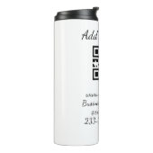 eenvoudige aangepaste QR-code jouw naam toevoegen  Thermosbeker (Gedraaid links)