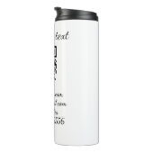 eenvoudige aangepaste QR-code jouw naam toevoegen  Thermosbeker (Geroteerd rechts)