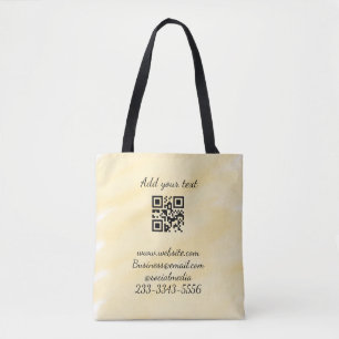 eenvoudige aangepaste QR-code jouw naam toevoegen Tote Bag