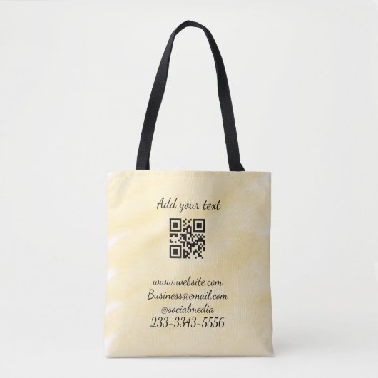 eenvoudige aangepaste QR-code jouw naam toevoegen  Tote Bag (Voorkant)