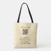 eenvoudige aangepaste QR-code jouw naam toevoegen  Tote Bag (Achterkant)