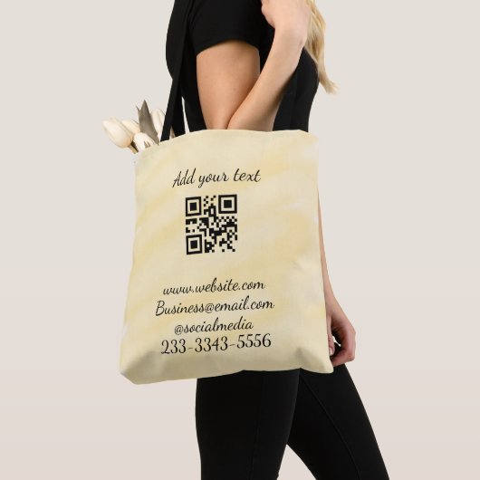 eenvoudige aangepaste QR-code jouw naam toevoegen  Tote Bag (Dichtbij)