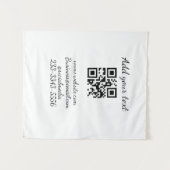 eenvoudige aangepaste QR-code jouw naam toevoegen Wandkleed (Voorkant (horizontaal))