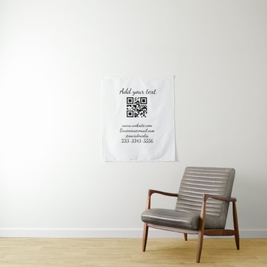 eenvoudige aangepaste QR-code jouw naam toevoegen Wandkleed (In situ)
