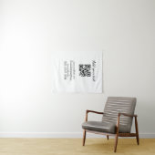 eenvoudige aangepaste QR-code jouw naam toevoegen Wandkleed (In Situ (horizontaal))