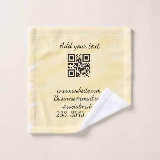 eenvoudige aangepaste QR-code jouw naam toevoegen  Washandje (Wasdoekje)