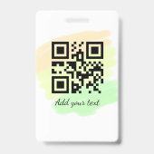eenvoudige aangepaste QR-code toevoegen jouw namen Badge (Achterkant)