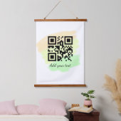 eenvoudige aangepaste QR-code toevoegen jouw namen Hangend Wandkleed (Slaapkamer)