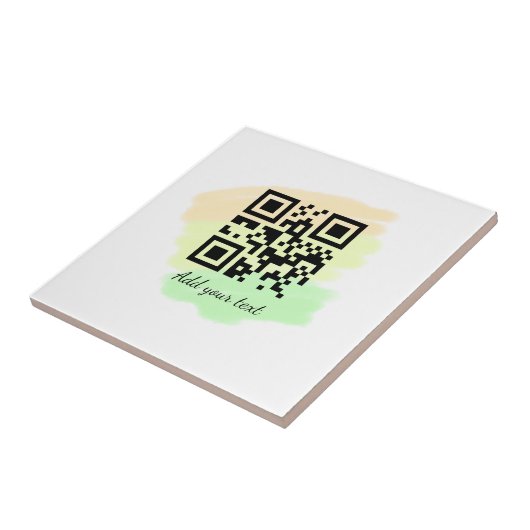 eenvoudige aangepaste QR-code toevoegen jouw namen Tegeltje (Zijkant)