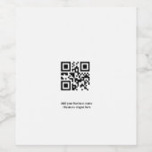 Eenvoudige aangepaste QR-code voeg je naam logo Kl Wijn Etiket (Enkel label)