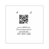 eenvoudige aangepaste QR-code voeg je naam toe tek Rubberstempel (Afrduk)