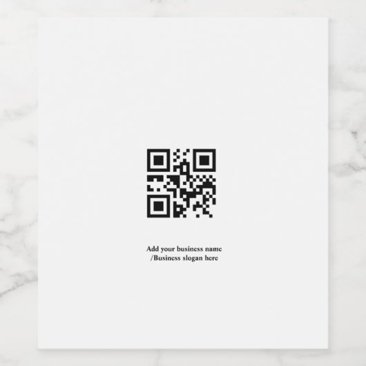 Eenvoudige aangepaste QR-code voeg uw naam logo Kl Wijn Etiket (Enkel label)