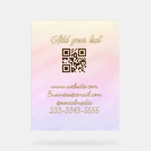 eenvoudige aangepaste QR-code voeg uw naam tekst t Acryl Bord