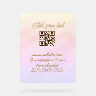 eenvoudige aangepaste QR-code voeg uw naam tekst t Acryl Bord