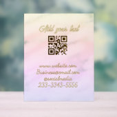 eenvoudige aangepaste QR-code voeg uw naam tekst t Acryl Bord (Neutraal)
