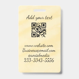 eenvoudige aangepaste QR-code voeg uw naam tekst t Badge