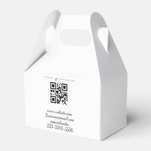 eenvoudige aangepaste QR-code voeg uw naam tekst t Bedankdoosjes (Voorkant Zijde)