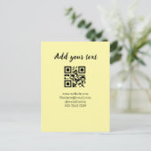 eenvoudige aangepaste QR-code voeg uw naam tekst t Briefkaart (Staand voorkant)
