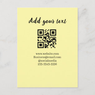 eenvoudige aangepaste QR-code voeg uw naam tekst t Briefkaart