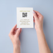 eenvoudige aangepaste QR-code voeg uw naam tekst t Flyer (Hand)
