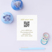 eenvoudige aangepaste QR-code voeg uw naam tekst t Flyer (Enkel)