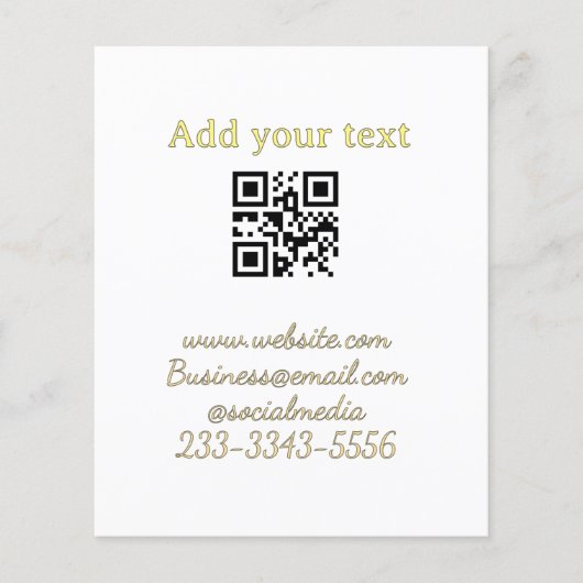 eenvoudige aangepaste QR-code voeg uw naam tekst t Flyer (Voorkant)