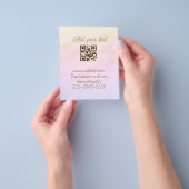 eenvoudige aangepaste QR-code voeg uw naam tekst t Flyer (Hand)