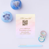 eenvoudige aangepaste QR-code voeg uw naam tekst t Flyer (Enkel)