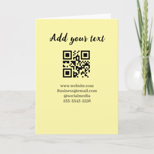 eenvoudige aangepaste QR-code voeg uw naam tekst t Kaart (Voorkant)