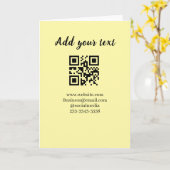 eenvoudige aangepaste QR-code voeg uw naam tekst t Kaart (Gele Bloem)