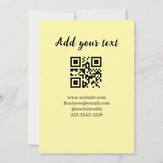 eenvoudige aangepaste QR-code voeg uw naam tekst t Kaart (Voorkant)