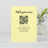 eenvoudige aangepaste QR-code voeg uw naam tekst t Kaart (Staand voorkant)