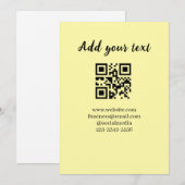 eenvoudige aangepaste QR-code voeg uw naam tekst t Kaart (Voorkant / Achterkant)