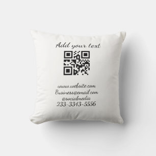 eenvoudige aangepaste QR-code voeg uw naam tekst t Kussen
