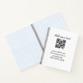 eenvoudige aangepaste QR-code voeg uw naam tekst t Notitieboek (Binnen)