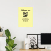 eenvoudige aangepaste QR-code voeg uw naam tekst t Poster (Thuiskantoor)