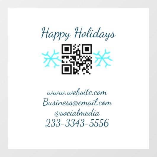 eenvoudige aangepaste QR-code voeg uw naam tekst t Raamsticker (Vel)