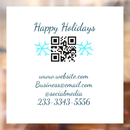 eenvoudige aangepaste QR-code voeg uw naam tekst t Raamsticker (Vel 2)