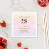 eenvoudige aangepaste QR-code voeg uw naam tekst t Servet (Insitu)