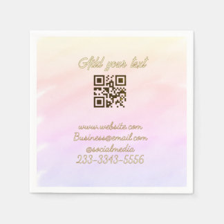 eenvoudige aangepaste QR-code voeg uw naam tekst t Servet