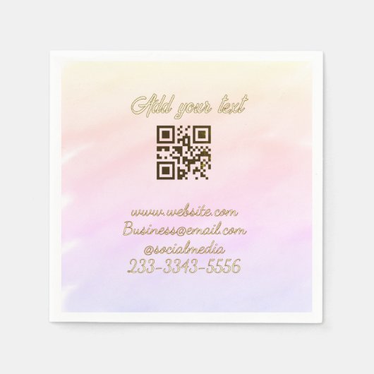 eenvoudige aangepaste QR-code voeg uw naam tekst t Servet (Voorkant)