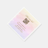 eenvoudige aangepaste QR-code voeg uw naam tekst t Servet (Hoek)
