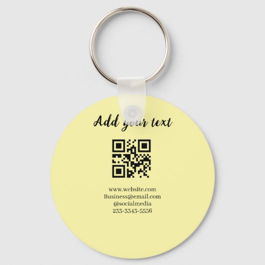 eenvoudige aangepaste QR-code voeg uw naam tekst t Sleutelhanger (Voorkant)