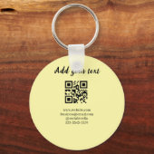 eenvoudige aangepaste QR-code voeg uw naam tekst t Sleutelhanger (Voorkant)
