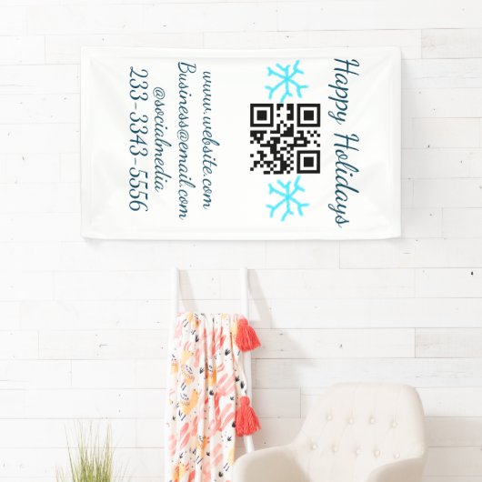 eenvoudige aangepaste QR-code voeg uw naam tekst t Spandoek (Insitu)